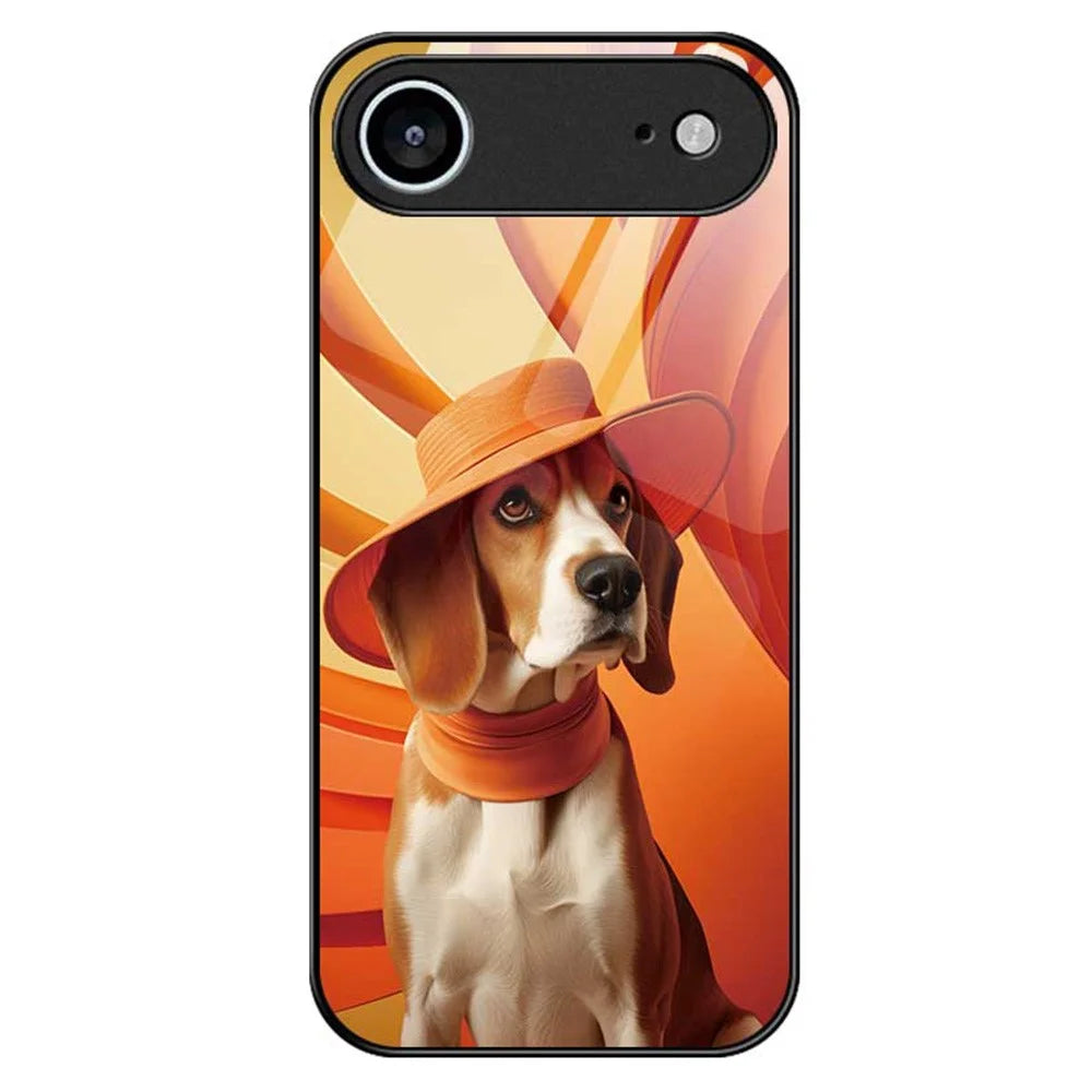 For iPhone Air Case Anti Drop PC TPU Tempered Glass Pattern Printing Phone Back Cover - B0168 - 1