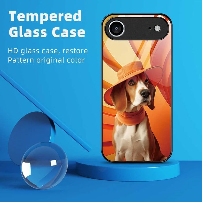For iPhone Air Case Anti Drop PC TPU Tempered Glass Pattern Printing Phone Back Cover - B0168 - 2