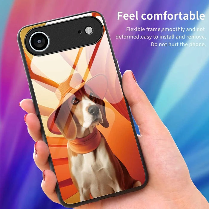 For iPhone Air Case Anti Drop PC TPU Tempered Glass Pattern Printing Phone Back Cover - B0168 - 4