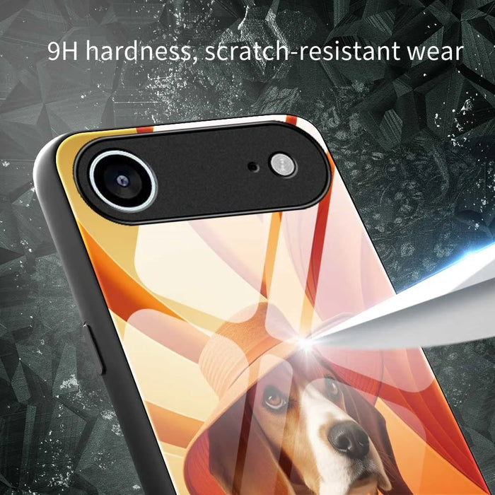 For iPhone Air Case Anti Drop PC TPU Tempered Glass Pattern Printing Phone Back Cover - B0168 - 6