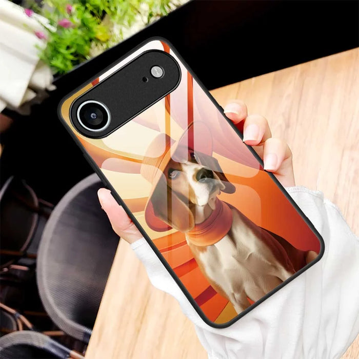 For iPhone Air Case Anti Drop PC TPU Tempered Glass Pattern Printing Phone Back Cover - B0168 - 7