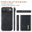 DG.MING M1 Series for iPhone Air Case Kickstand PU Phone Cover with Detachable Wallet - Black - 7