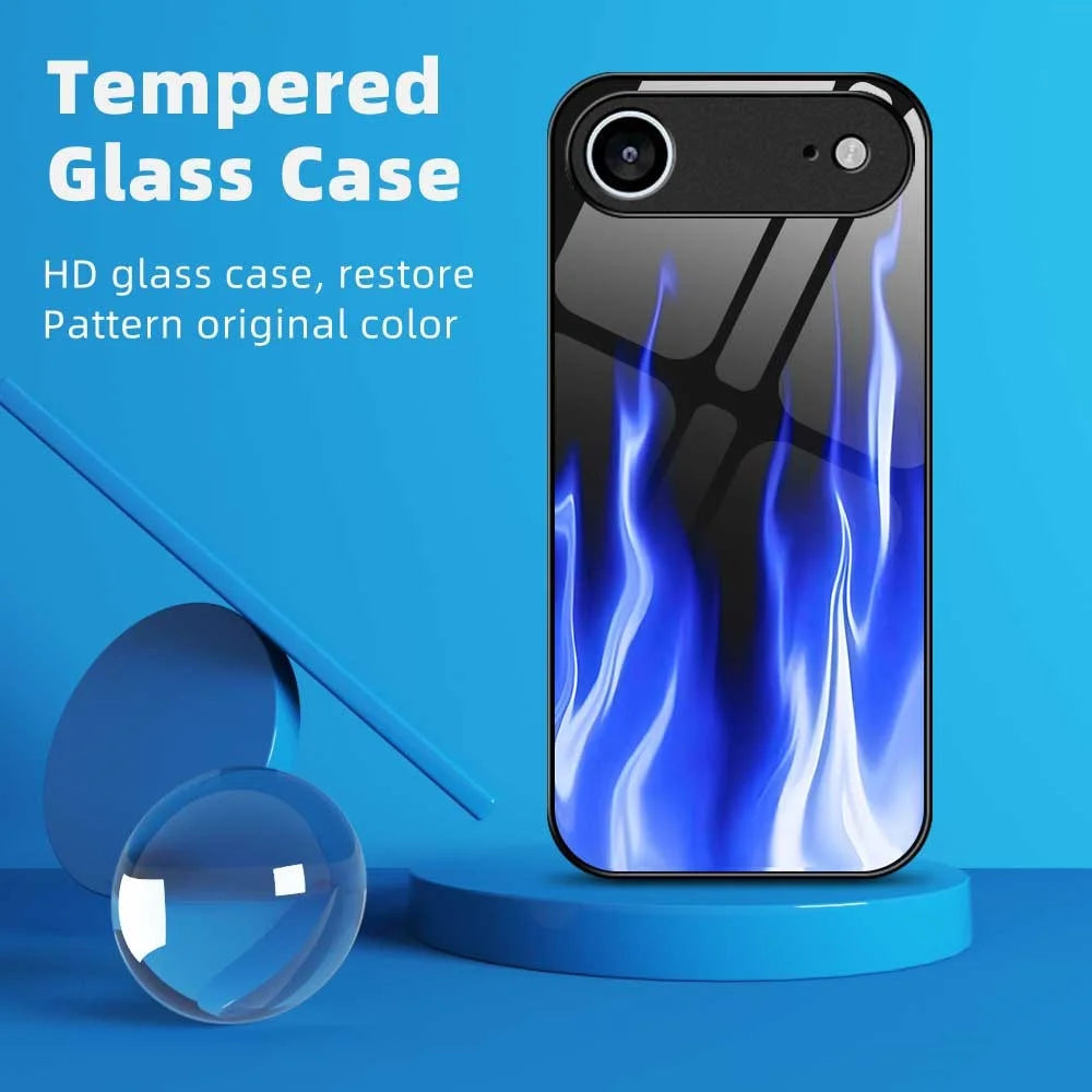 For iPhone Air Case Anti Drop TPU PC Tempered Glass Pattern Printing Phone Back Cover - B0193 - 2