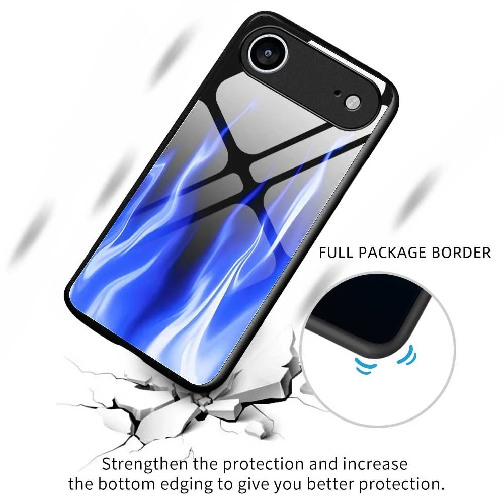 For iPhone Air Case Anti Drop TPU PC Tempered Glass Pattern Printing Phone Back Cover - B0193 - 3