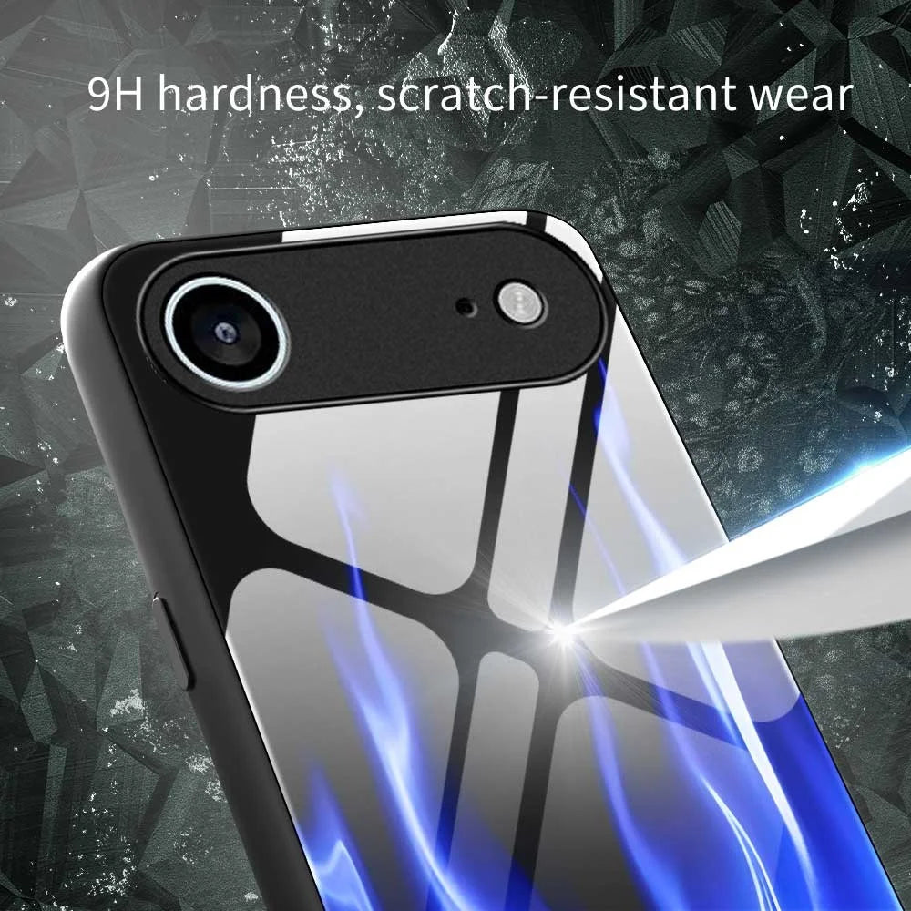 For iPhone Air Case Anti Drop TPU PC Tempered Glass Pattern Printing Phone Back Cover - B0193 - 6