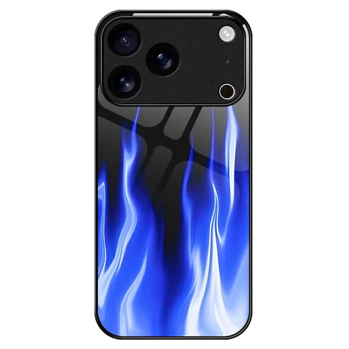 For iPhone 17 Pro Case Anti Drop TPU PC Tempered Glass Pattern Printing Phone Back Cover - B0193 - 1