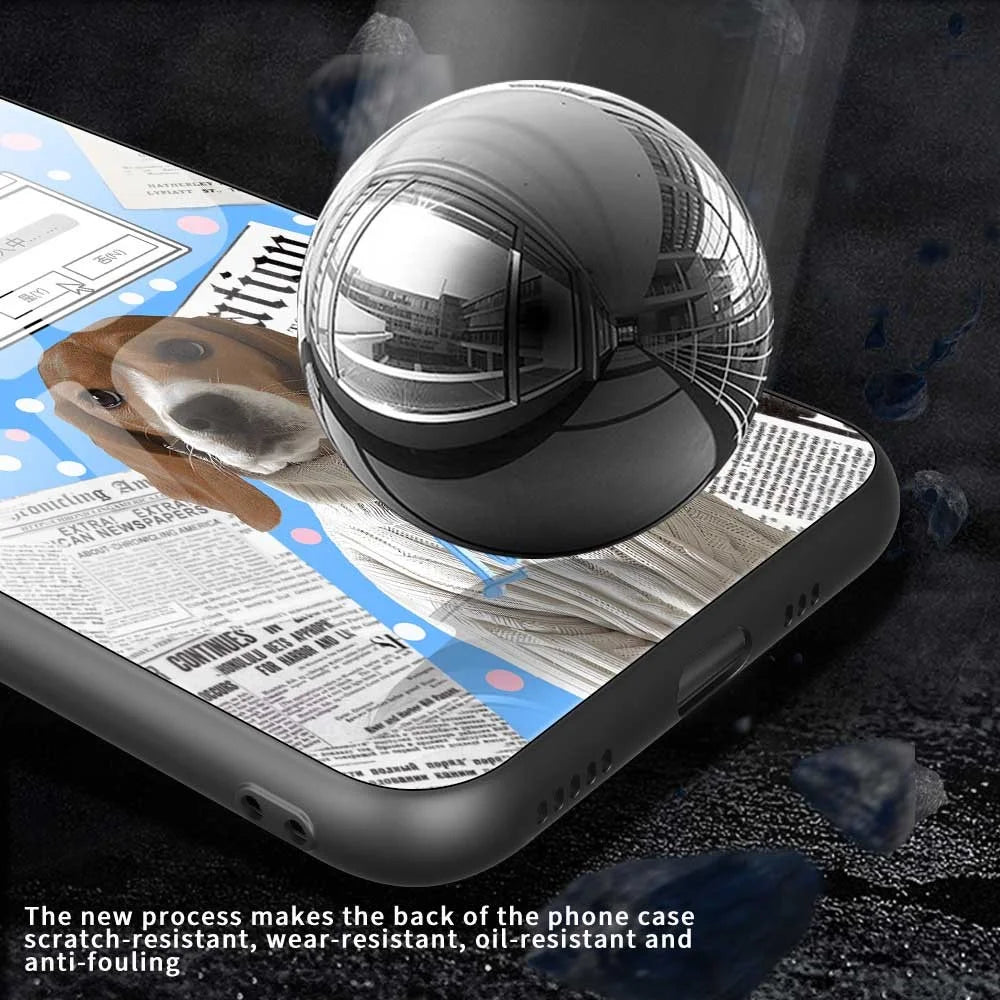 For iPhone 17 Case TPU PC Tempered Glass Pattern Printing Anti Drop Phone Back Cover - B0228 - 5