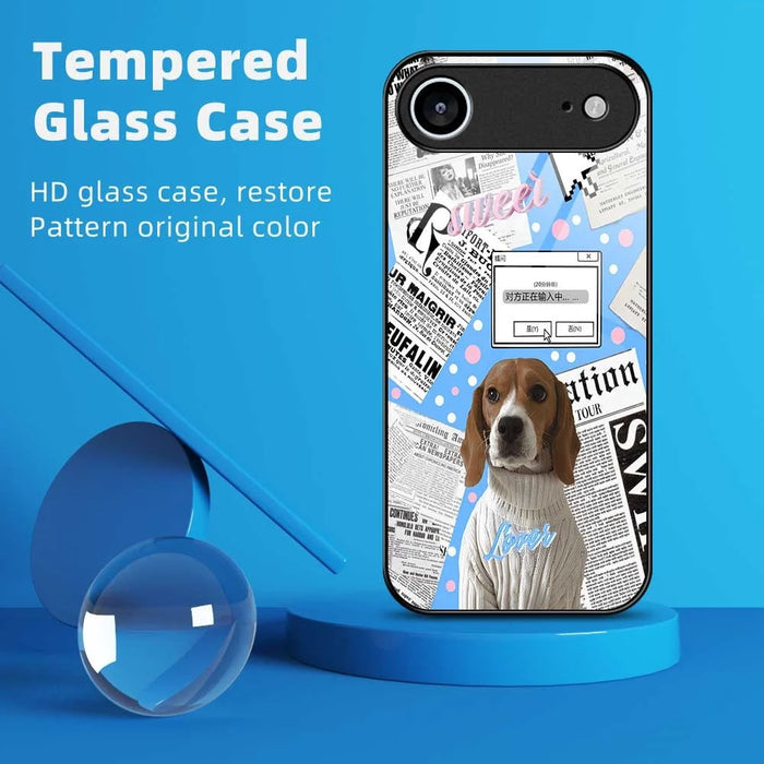 For iPhone Air Case TPU PC Tempered Glass Pattern Printing Anti Drop Phone Back Cover - B0228 - 2