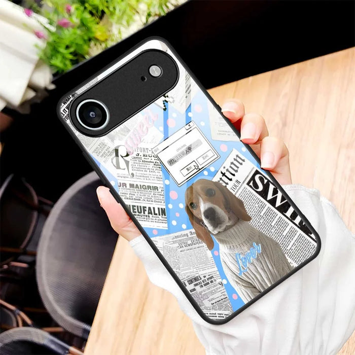 For iPhone Air Case TPU PC Tempered Glass Pattern Printing Anti Drop Phone Back Cover - B0228 - 7