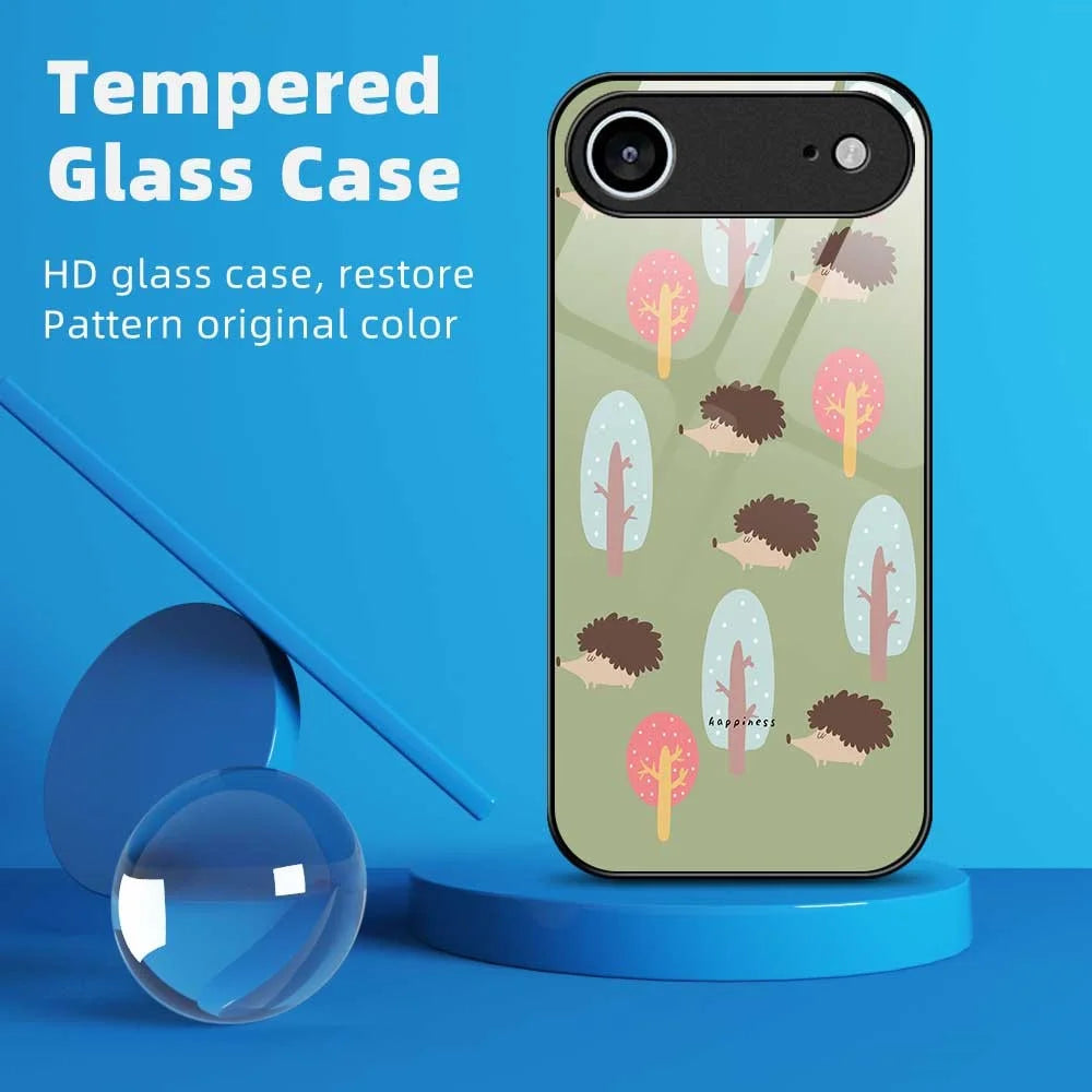 For iPhone Air Case PC TPU Tempered Glass Pattern Printing Anti Drop Phone Back Cover - B0243 - 2