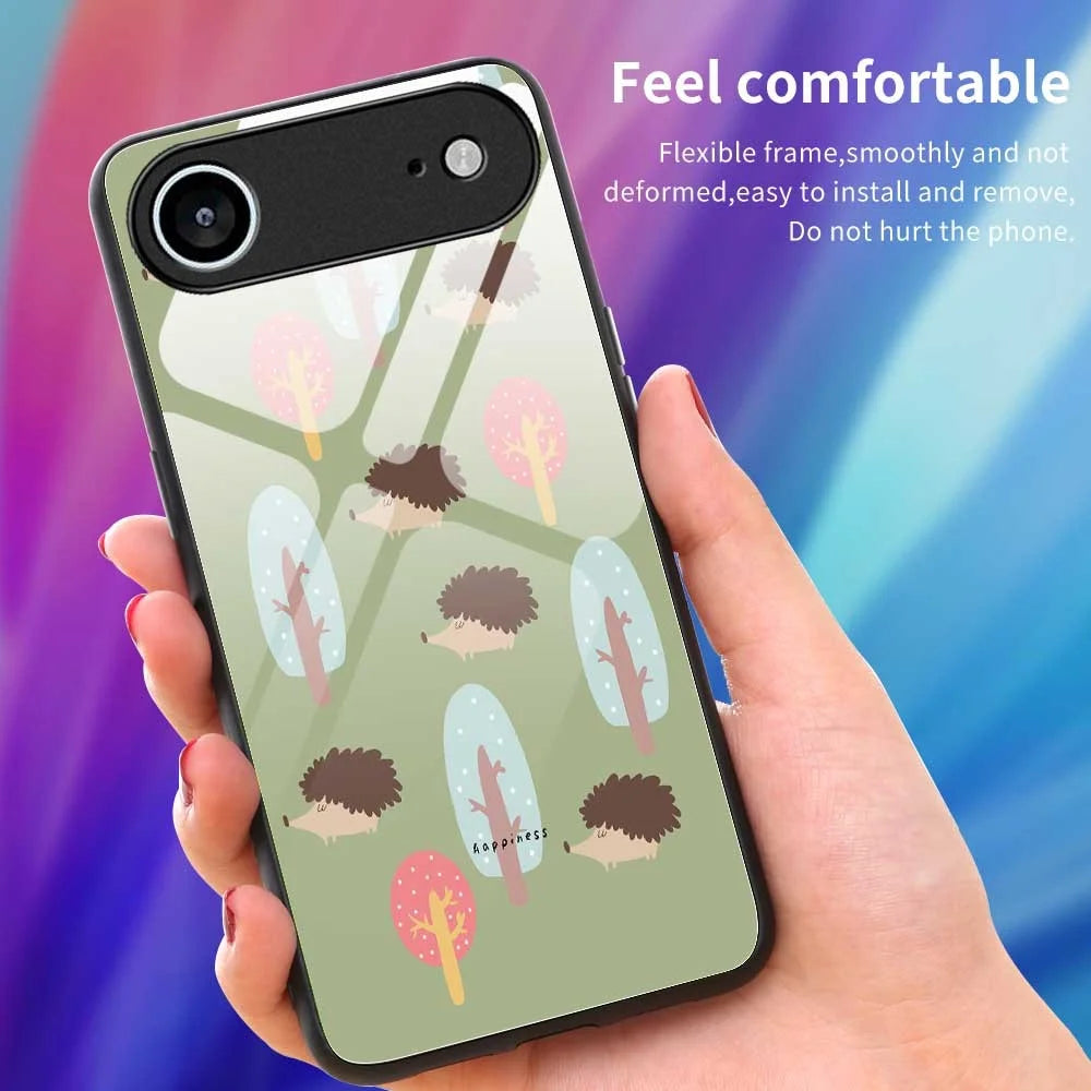 For iPhone Air Case PC TPU Tempered Glass Pattern Printing Anti Drop Phone Back Cover - B0243 - 4