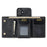 DG.MING M1 Series for iPhone 17 Case Kickstand PU Phone Cover with Detachable Wallet - Black - 3