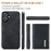DG.MING M1 Series for iPhone 17 Case Kickstand PU Phone Cover with Detachable Wallet - Black - 6