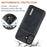 DG.MING M1 Series for iPhone 17 Case Kickstand PU Phone Cover with Detachable Wallet - Black - 7