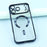For iPhone 17 Pro Case Compatible with MagSafe Electroplated TPU Phone Cover with Lens Film - Navy Blue - 6
