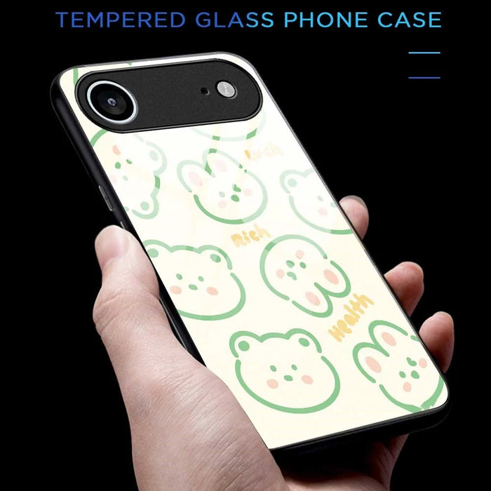 For iPhone Air Case PC TPU Tempered Glass Pattern Printing Slim Phone Back Cover - B0268 - 6