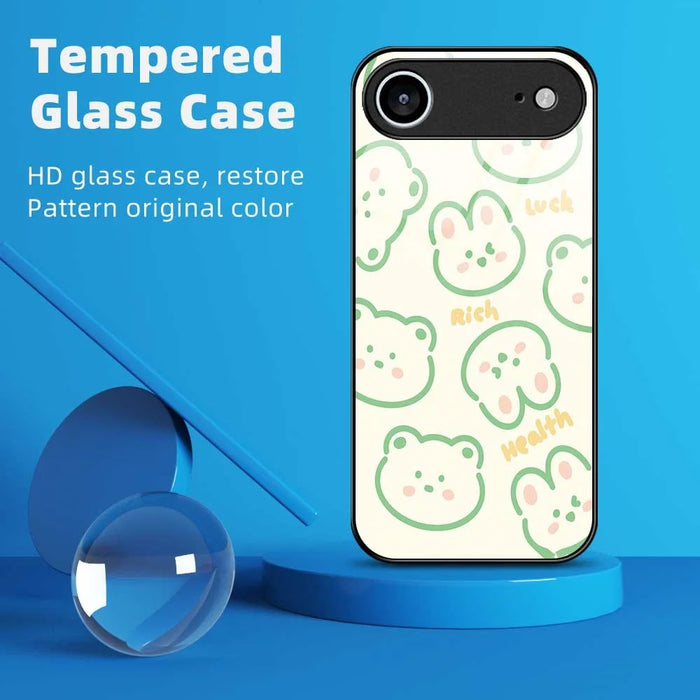 For iPhone Air Case PC TPU Tempered Glass Pattern Printing Slim Phone Back Cover - B0268 - 7