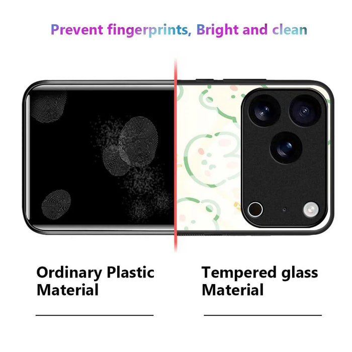 For iPhone 17 Pro Max Case PC TPU Tempered Glass Pattern Printing Slim Phone Back Cover - B0268 - 2