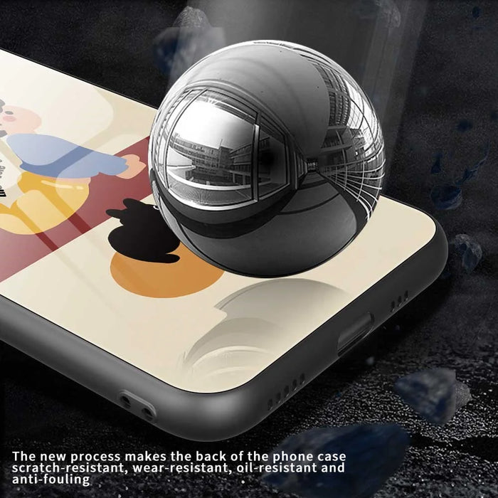 For iPhone 17 Pro Max Case TPU PC Tempered Glass Pattern Printing Slim Phone Back Cover - B0293 - 5