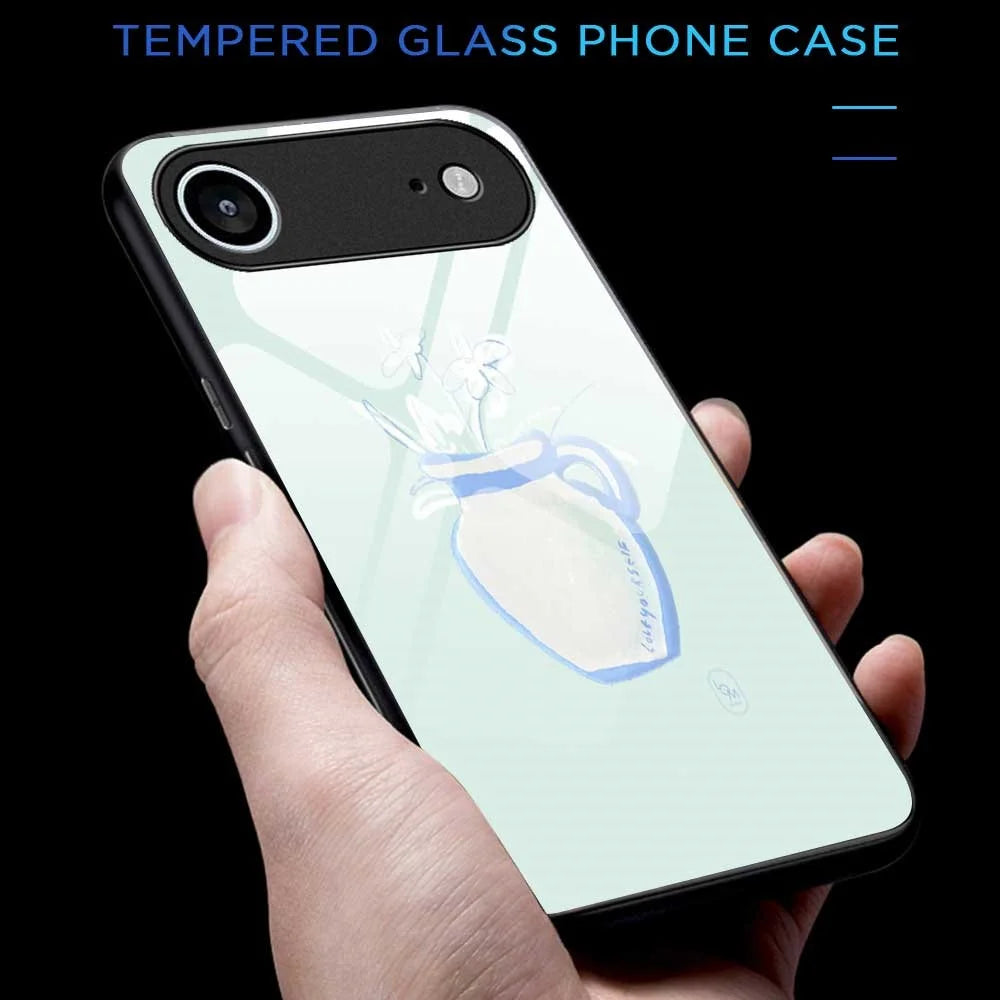 For iPhone Air Case PC TPU Tempered Glass Pattern Printing Shockproof Phone Back Cover - B0318 - 6