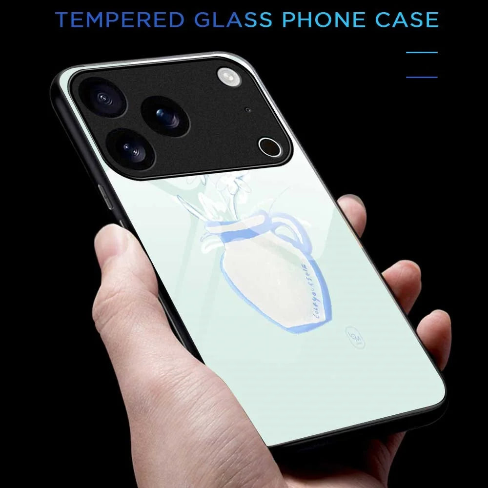 For iPhone 17 Pro Max Case PC TPU Tempered Glass Pattern Printing Shockproof Phone Back Cover - B0318 - 6