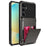 For Samsung Galaxy S25 FE Case PC + TPU Dual Layer Back Phone Cover with Card Holder - Grey - 1
