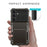 For Samsung Galaxy S25 FE Case PC + TPU Dual Layer Back Phone Cover with Card Holder - Grey - 3