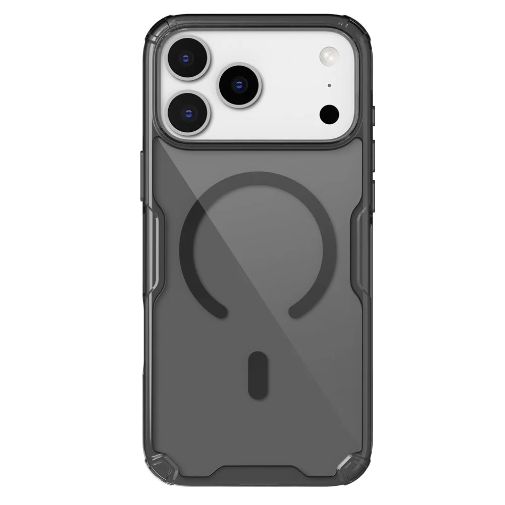 NILLKIN Nature Pro Series for iPhone 18 Pro Max / 17 Pro Max Case Compatible with MagSafe TPU + PC Ultra Clear Phone Case - Grey - 1