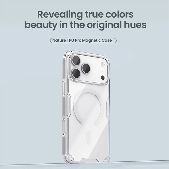 NILLKIN Nature Pro Series for iPhone 18 Pro Max / 17 Pro Max Case Compatible with MagSafe TPU + PC Ultra Clear Phone Case - Grey - 5