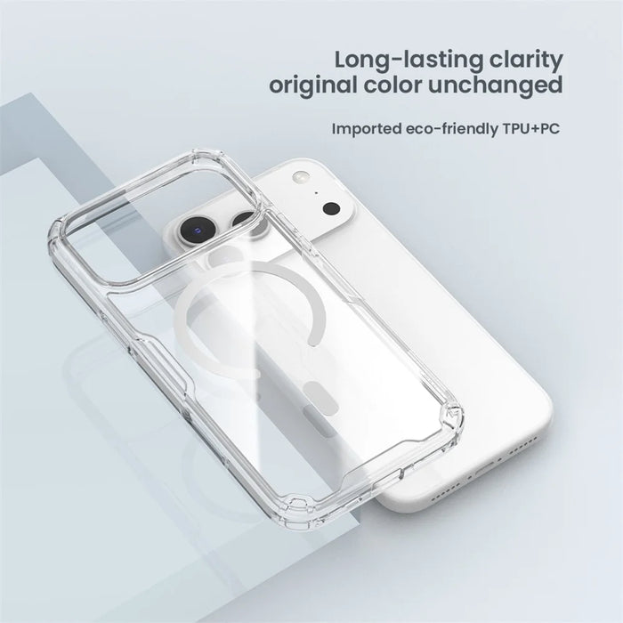 NILLKIN Nature Pro Series for iPhone 18 Pro Max / 17 Pro Max Case Compatible with MagSafe TPU + PC Ultra Clear Phone Case - Grey - 7