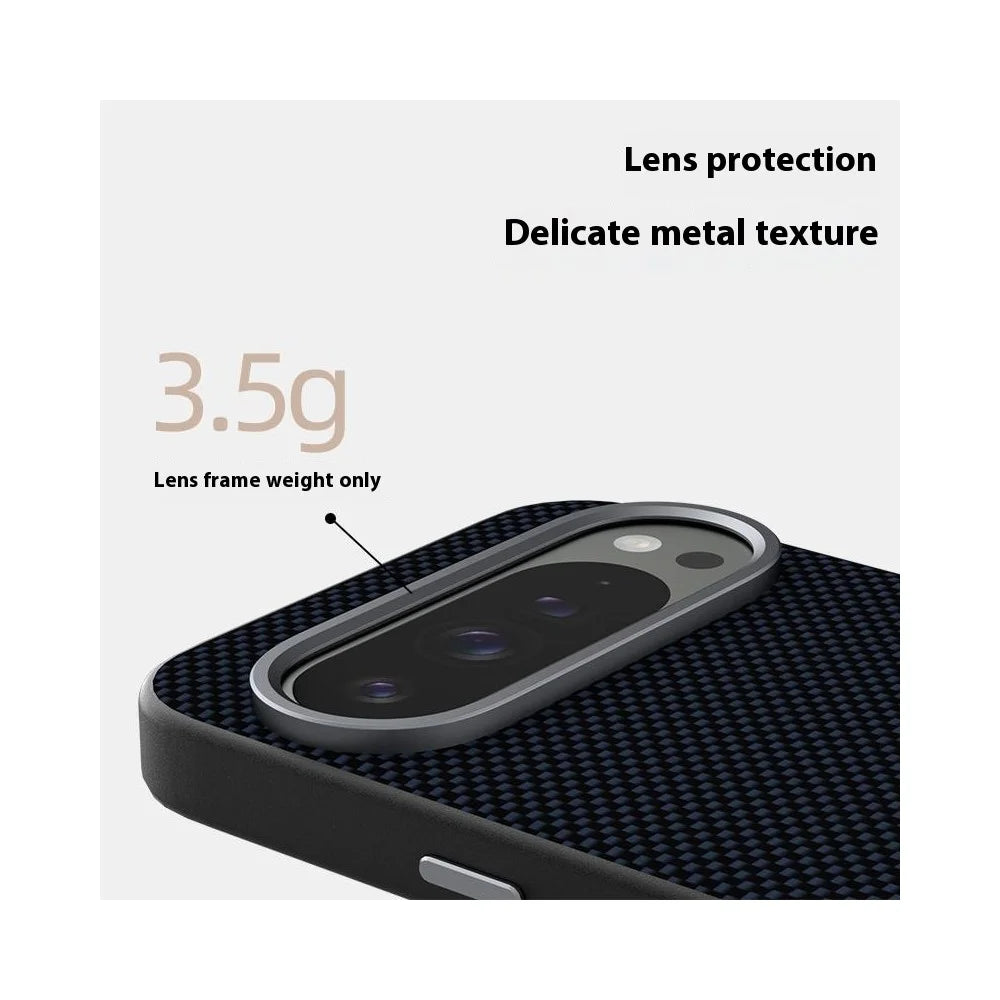 ABEEL For Google Pixel 10 Pro  /  Pixel 10 Magnetic Case Printed PC TPU Aluminum Alloy Leather Phone Cover - Black - 3
