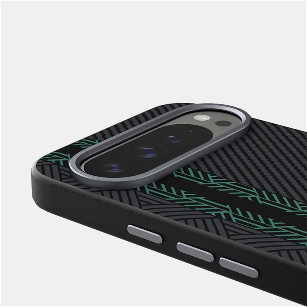 ABEEL For Google Pixel 10 Pro  /  Pixel 10 Magnetic Case PC + TPU + Aluminum Alloy + PU Leather Slim Phone Back Cover - Texture 2 - 6