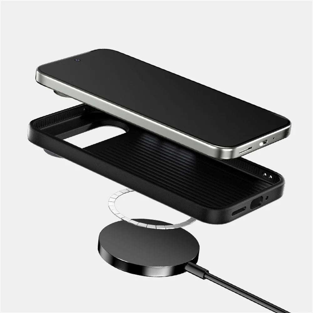 ABEEL For Google Pixel 10 Pro  /  Pixel 10 Magnetic Case PC + TPU + Aluminum Alloy + PU Leather Slim Phone Back Cover - Texture 2 - 7