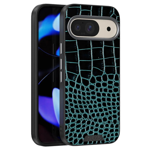 ABEEL For Google Pixel 10 Pro  /  Pixel 10 Magnetic Case Crocodile Texture Micro-Embossing Back Cover - Green - 1