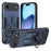 For iPhone Air Case Ring Holder Kickstand PC + TPU Shockproof Phone Cover - Navy Blue - 1