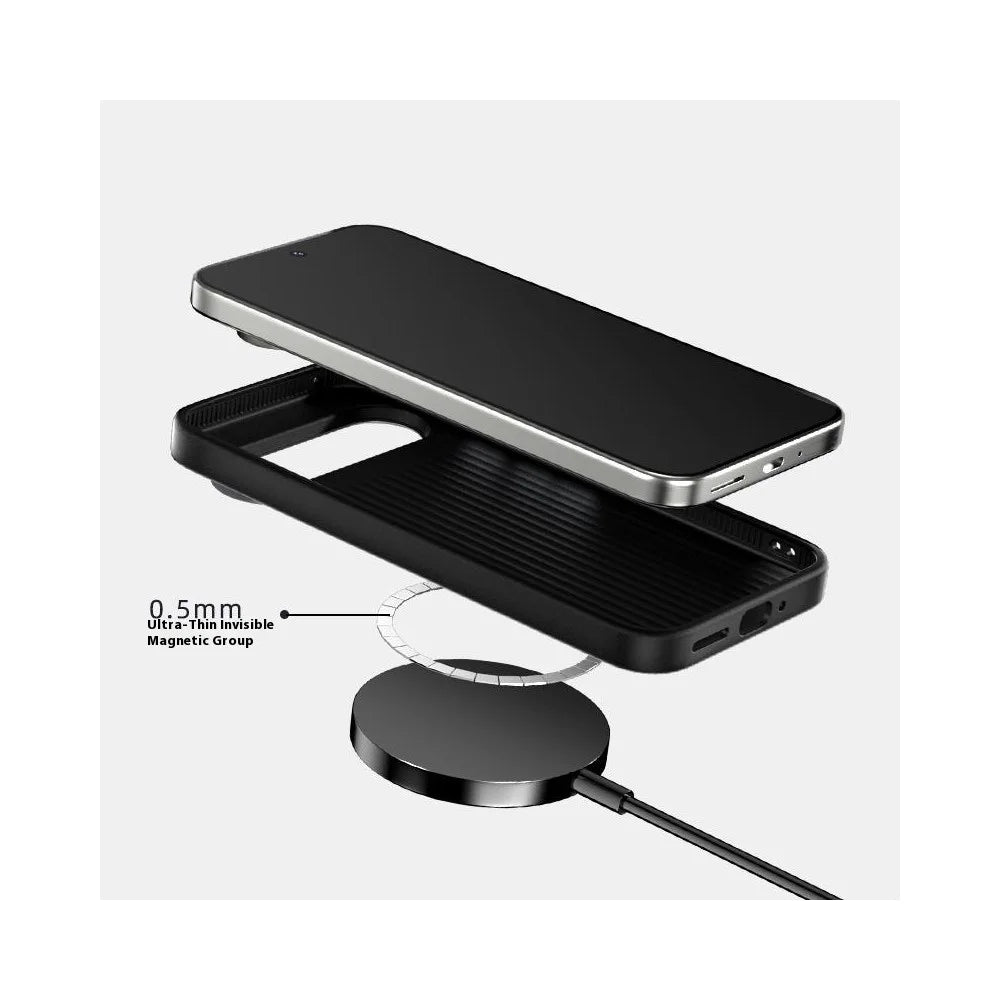 ABEEL For Google Pixel 10 Pro XL Magnetic Case Printed PC TPU Aluminum Alloy Leather Phone Cover - Black - 4