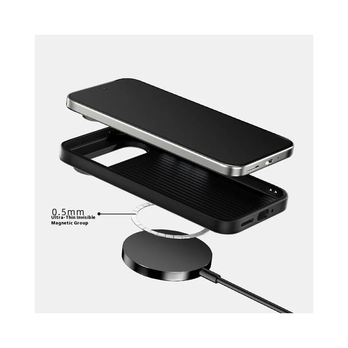ABEEL For Google Pixel 10 Pro XL Magnetic Case Printed PC TPU Aluminum Alloy Leather Phone Cover - Black - 4