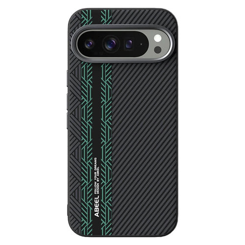 ABEEL For Google Pixel 10 Pro XL Magnetic Case PC + TPU + Aluminum Alloy + PU Leather Slim Phone Back Cover - Texture 2 - 1