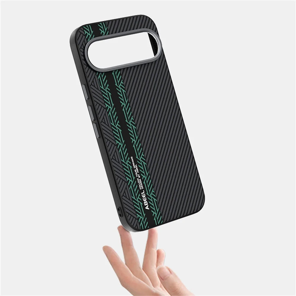 ABEEL For Google Pixel 10 Pro XL Magnetic Case PC + TPU + Aluminum Alloy + PU Leather Slim Phone Back Cover - Texture 2 - 3