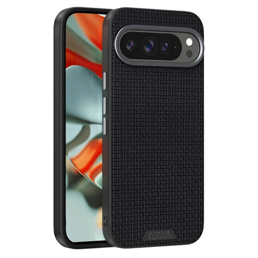 ABEEL For Google Pixel 10 Pro XL Magnetic Case Textured Micro-Embossing Back Cover - Black - 1