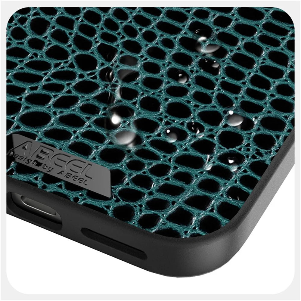 ABEEL For Google Pixel 10 Pro XL Magnetic Case Crocodile Texture Micro-Embossing Back Cover - Green - 4