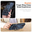 For iPhone 15 Case Ring Holder Kickstand PC + TPU Shockproof Phone Cover - Navy Blue - 2