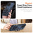 For iPhone 15 Pro Case Ring Holder Kickstand PC + TPU Shockproof Phone Cover - Navy Blue - 2
