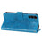 For Samsung Galaxy S23+ Case Floral Pattern PU Leather Wallet Stand Phone Cover - Blue - 3