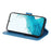For Samsung Galaxy S23+ Case Floral Pattern PU Leather Wallet Stand Phone Cover - Blue - 4