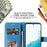 For Samsung Galaxy S23+ Case Floral Pattern PU Leather Wallet Stand Phone Cover - Blue - 5