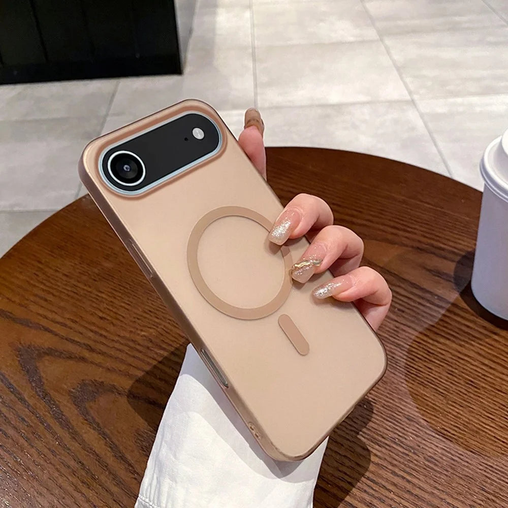 For iPhone Air Case Compatible with MagSafe Precise Cutouts Matte PC Phone Cover - Desert Gold - 2