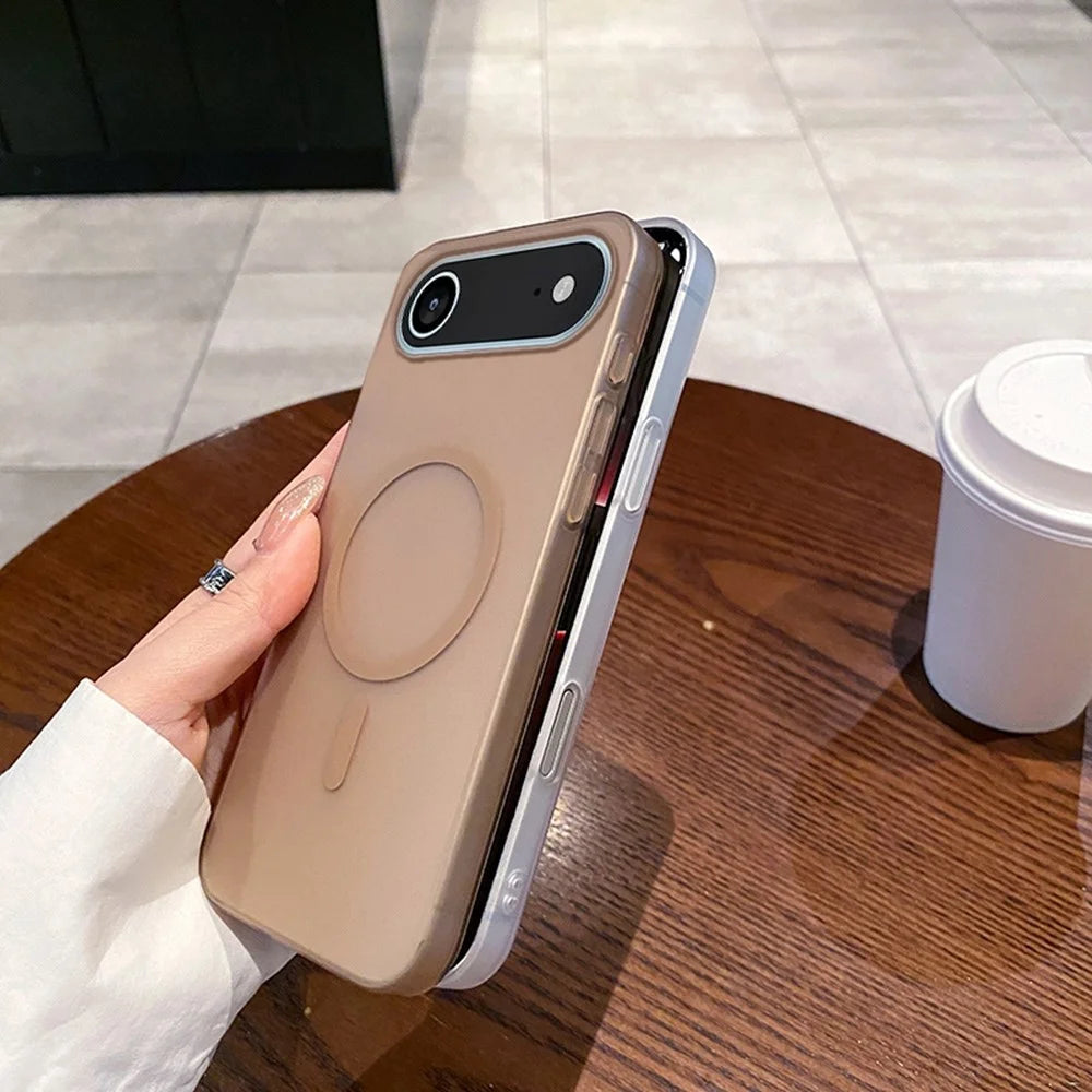 For iPhone Air Case Compatible with MagSafe Precise Cutouts Matte PC Phone Cover - Desert Gold - 4