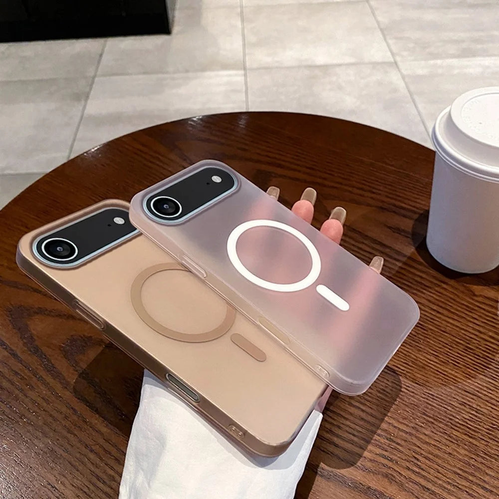 For iPhone Air Case Compatible with MagSafe Precise Cutouts Matte PC Phone Cover - Desert Gold - 5
