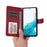 For Samsung Galaxy S23+ Calf Texture Shockproof PU Leather Case Magnetic Clasp Wallet Stand Phone Cover - Red - 5